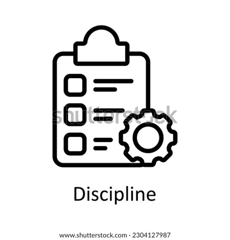 Discipline vector  outline Icon Design illustration. Time Management Symbol on White background EPS 10 File