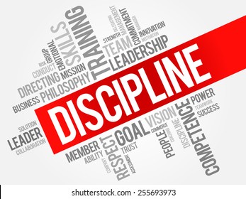 DISCIPLINE word cloud, business concept