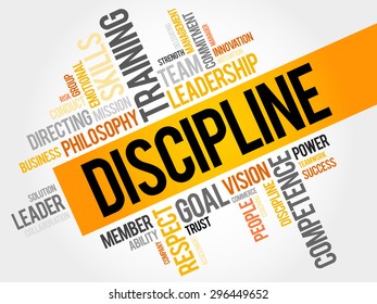 DISCIPLINE word cloud, business concept