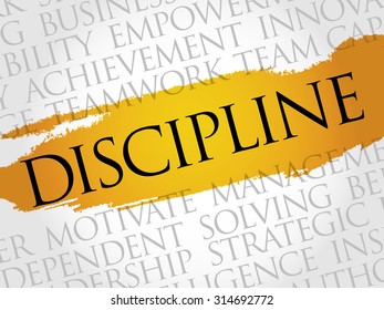 DISCIPLINE word cloud, business concept