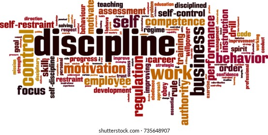 Discipline word cloud concept. Vector illustration