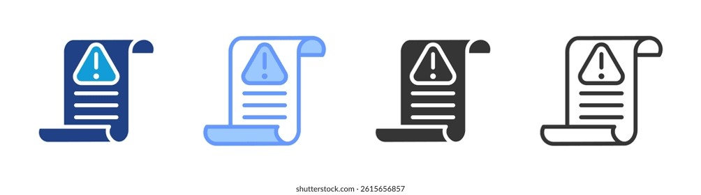 Disclaimer icon set multiple style collection