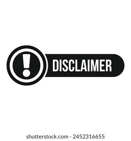 Disclaimer online banner icon simple vector. Term notice check. Application design