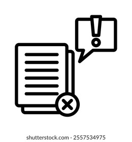 disclaimer of opinion icon line vector illustration on white background.