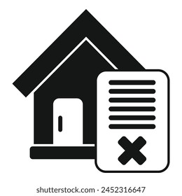 Disclaimer paper building icon simple vector. Data paper. License sign