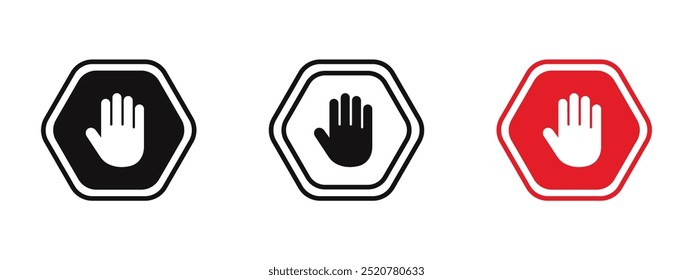 Disclaimer vector icon designs set
