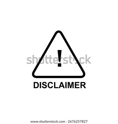 Disclaimer vector icon set collection. Disclaimer simple trendy style illustration for web and app..eps
