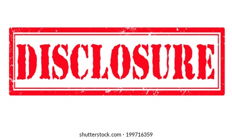 disclosure grunge stamp with on vector illustration