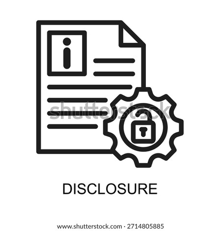 Disclosure icon line vector illustration