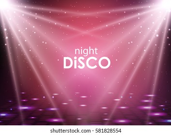 Disco abstract background. Disco ball texture. Spot light rays