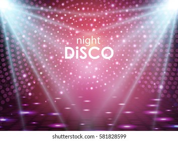 Disco abstract background. Disco ball texture. Spot light rays