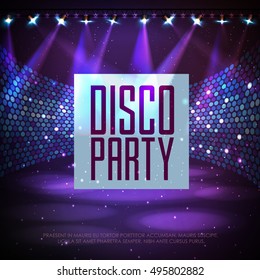 Disco abstract background. Disco poster