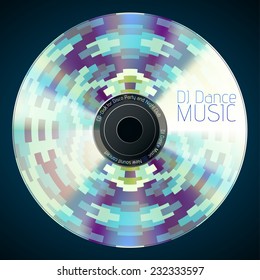 Disco abstract background. Record or disk