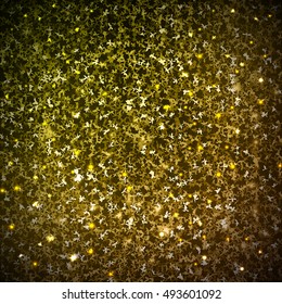 Disco abstract golden neon background