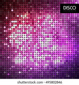 Disco abstract pink neon background