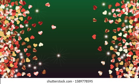 Disco Background with Confetti of Glitter Particles. St. Valentine Day. Disco pattern. Light Spots. Explosion of Confetti. Glitter Vector Illustration. Design for Template.