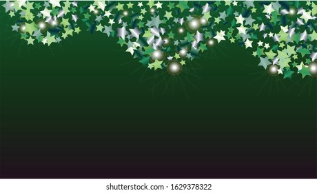 Disco Background with Confetti of Glitter Particles. Sparkle Lights Texture. Christmas pattern. Light Spots. Star Dust. Explosion of Confetti. Design for Cover.