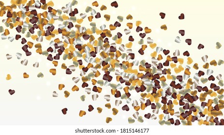 Disco Background with Confetti of Glitter Particles. St. Valentine Day. Birthday pattern. Light Spots. Explosion of Confetti. Glitter Vector Illustration. Design for Flyer.