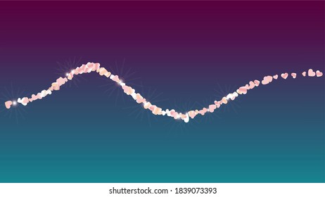 Disco Background with Confetti of Glitter Particles. St. Valentine Day. Party pattern. Light Spots. Explosion of Confetti. Glitter Vector Illustration. Design for Card.