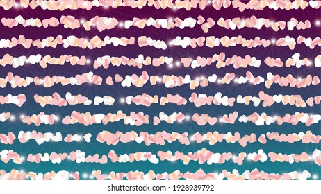 Disco Background with Confetti of Glitter Particles. St. Valentine Day. Birthday pattern. Light Spots. Explosion of Confetti. Glitter Vector Illustration. Design for Banner.