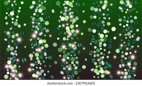 Disco Background with Confetti of Glitter Particles. Sparkle Lights Texture. Anniversary pattern. Light Spots. Star Dust. Explosion of Confetti. Design for Invitation.
