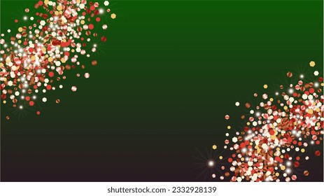 Disco Background with Confetti of Glitter Particles. Sparkle Lights Texture. New Year pattern. Light Spots. Star Dust. Explosion of Confetti. Design for Invitation.