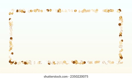 Disco-Hintergrund mit Confetti von Glitter Particles. Frische Lichter Textur. Urlaubsmuster. Lichtpunkte. Sternstaub. Explosion von Confetti. Design für Vorlage.