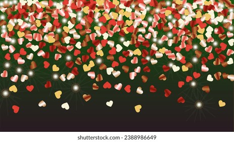 Fondo Disco con Confetti de partículas de brillo. Sparkle Luces Textura. Patrón de Año Nuevo. Puntos de luz. Star Dust. Explosión de Confetti. Diseño de la pancarta.