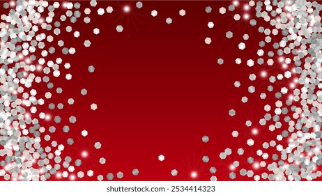 Fondo de disco con confeti de partículas de brillo. Textura de luces brillantes. Patrón de cumpleaños. Puntos de luz. Polvo de Estrella. Explosión de confeti. Diseño para Tarjeta.