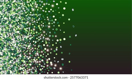 Disco Background with Confetti of Glitter Particles. Sparkle Lights Texture. Celebration pattern. Light Spots. Star Dust. Explosion of Confetti. Design for Template.