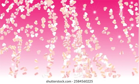 Disco Background with Confetti of Glitter Particles. St. Valentine Day. Disco pattern. Light Spots. Explosion of Confetti. Glitter Vector Illustration. Design for Sale.