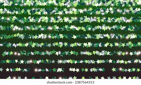 Disco Background with Confetti of Glitter Star Particles. Sparkle Lights Texture. New Year pattern. Light Spots. Star Dust. Christmass Design. Explosion of Confetti. Design for Poster.