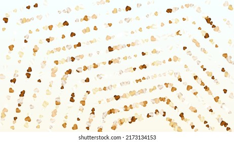 Disco Background with Confetti of Hearts Glitter Particles. St. Valentine Day. Holiday pattern. Light Spots. Explosion of Confetti. Glitter Vector Illustration. Design for Poster.