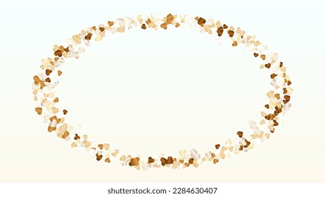 Disco Background with Confetti of Hearts Glitter Particles. St. Valentine Day. Celebration pattern. Light Spots. Explosion of Confetti. Glitter Vector Illustration. Design for Template.