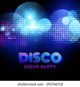 Disco background with discoball. Vector illustration EPS 10