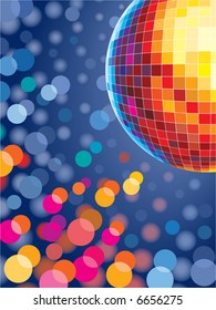 Disco background with glowing lights