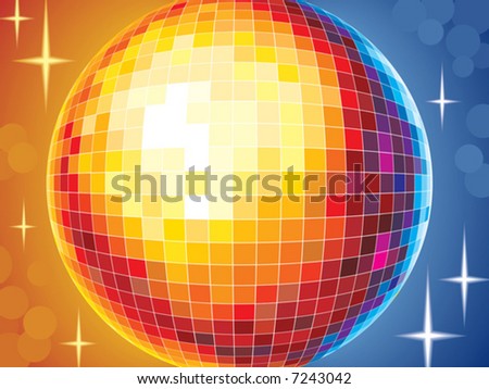 Disco background with glowing lights