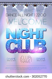 Disco Background. Night Club Poster