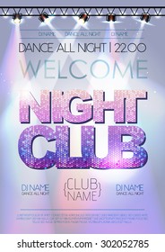 Disco Background. Night Club Poster