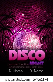 Disco background. Disco poster