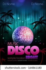 Disco background. Disco poster