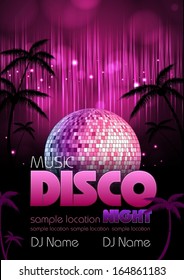 Disco background. Disco poster