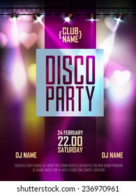 Disco background. Disco poster