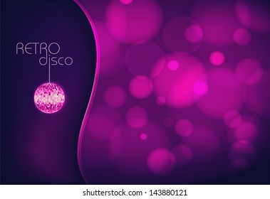 Disco ball. Disco background