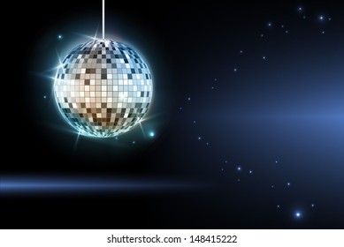 Disco ball. Disco background