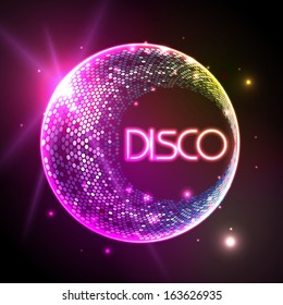 Disco ball. Disco background