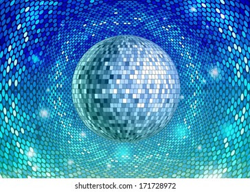 Disco ball. Disco background