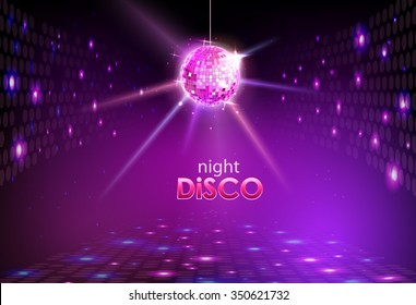 Disco ball. Disco background