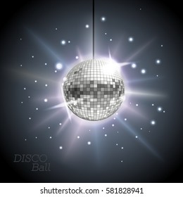 Disco ball. Disco background