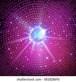 Disco ball background. Disco party poster